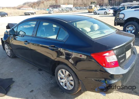 2012 Honda Civic Lx from USA, damaged, VIN 19XFB2F58CE079013